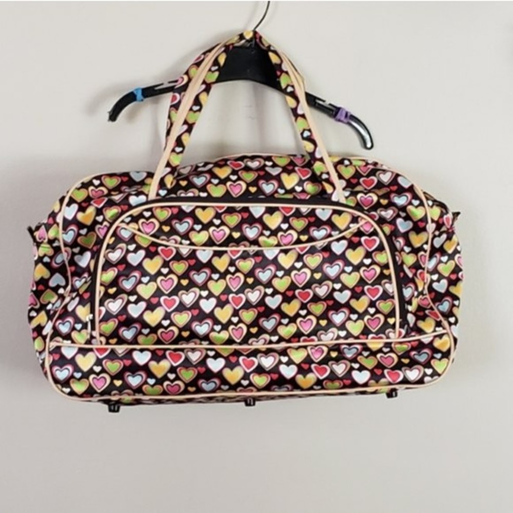 Weekender Bag With Heart Print